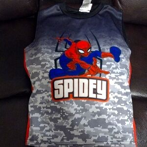 Marvel spider Man tank top and short outfit size boys 7